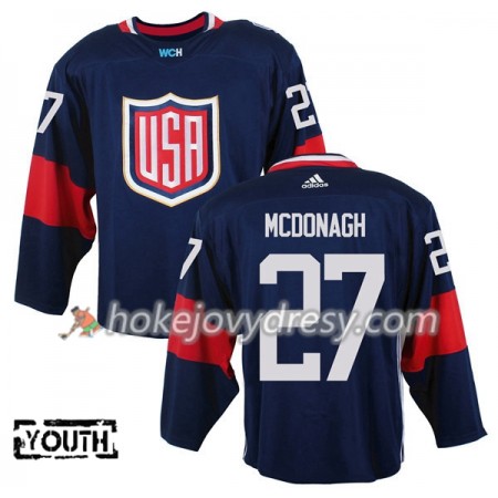 Dětské Hokejový Dres USA Ryan McDonagh 27 Světový pohár v ledním hokeji 2016 Modrá Premier